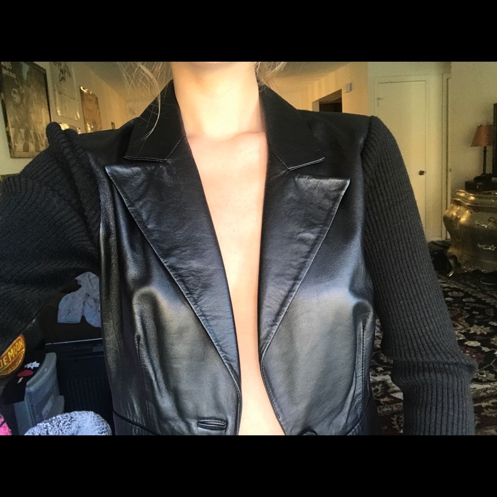 Sheri Bodell Leather Blazer